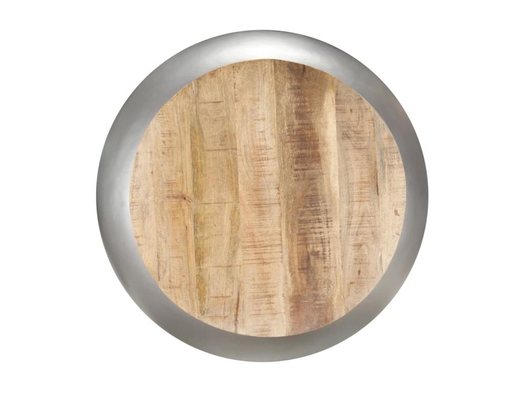 Grey coffee table 68x68x30 cm Solid mango wood PENJ05173