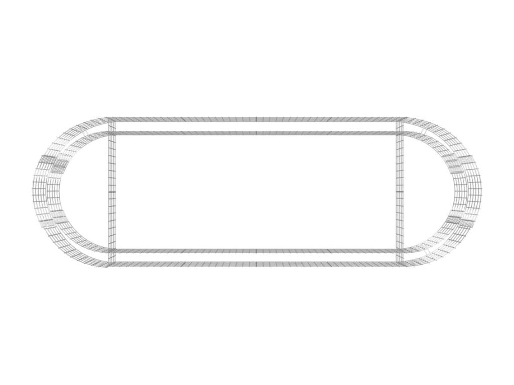 Raised Gabion Bed, Galvanized Iron, 300x100x50 cm, CXNN21059