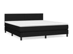 Upholstered bed base with mattress, black, 160x200 cm, fabric ESXQ19270