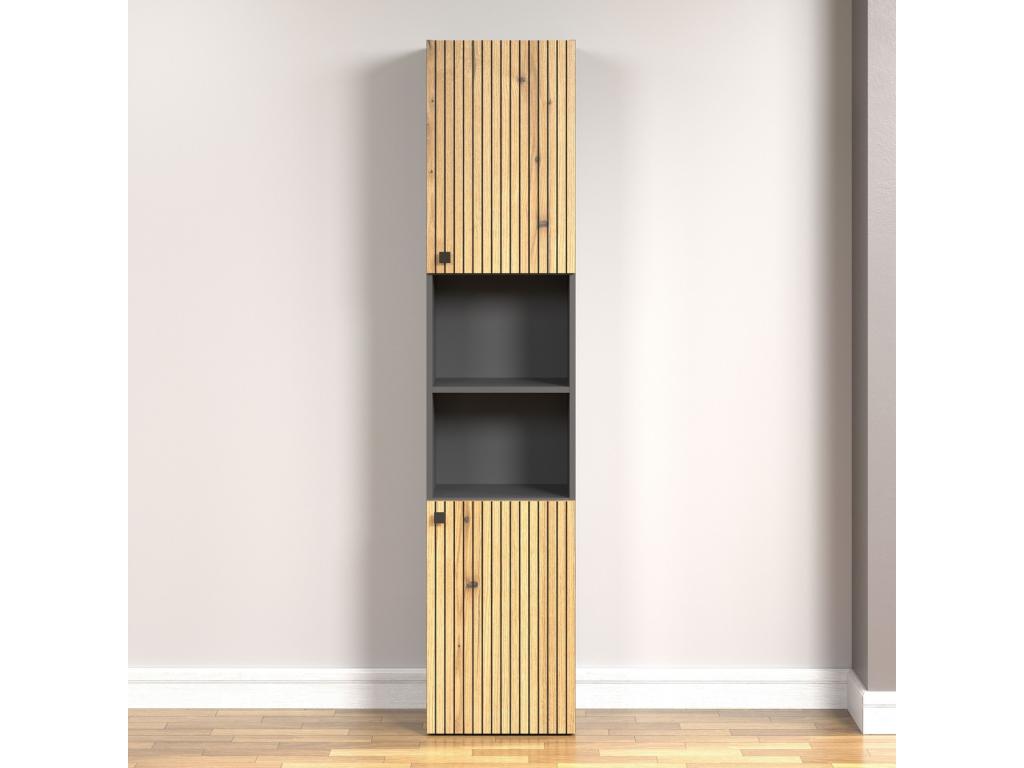 Dormeva RPQS78727 Pure Anthracite Freestanding Bathroom Vanity Unit 40x186x31 cm