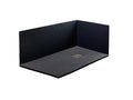 Dormeva Extra Slim Black 75x150 cm Shower Tray in Synthetic Resin and Marble Powder with Free-Range Drain HQEP22729