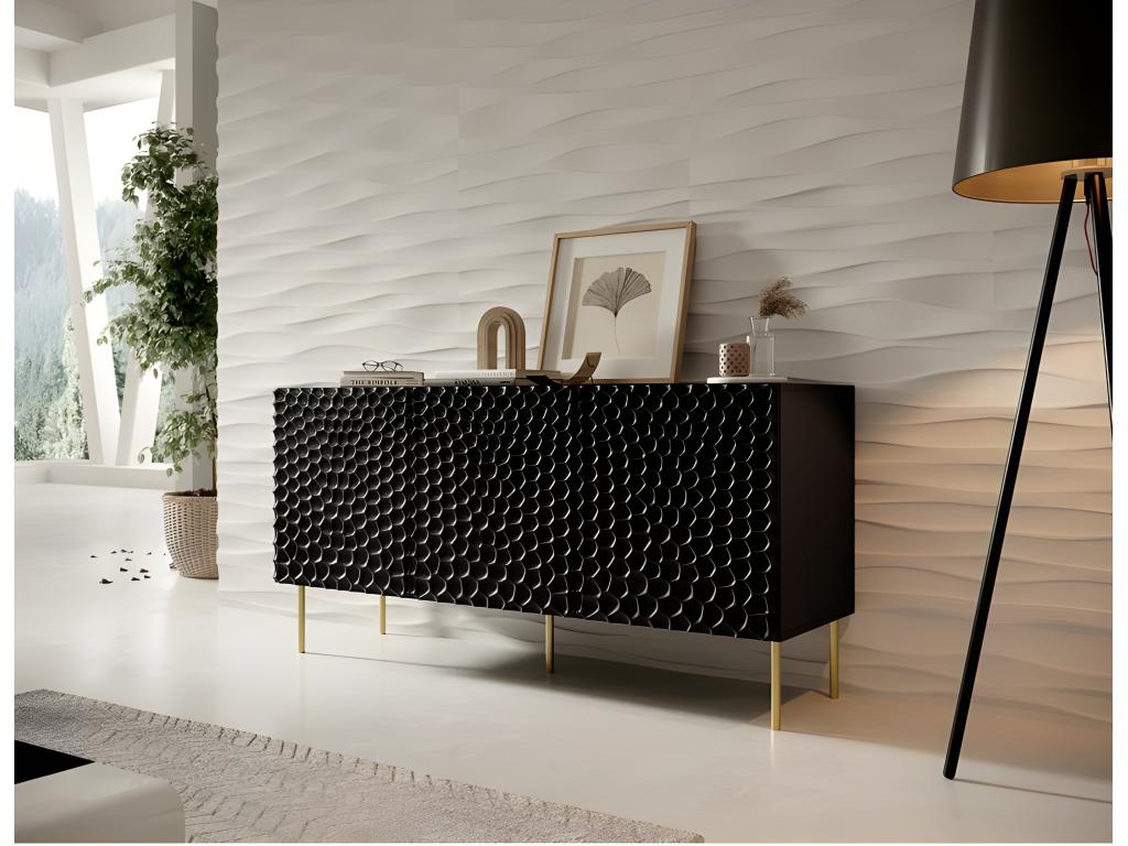 Zensova matte storage chest of drawers, universal unit, 152x75x43cm, on legs, HOTI QARX47326