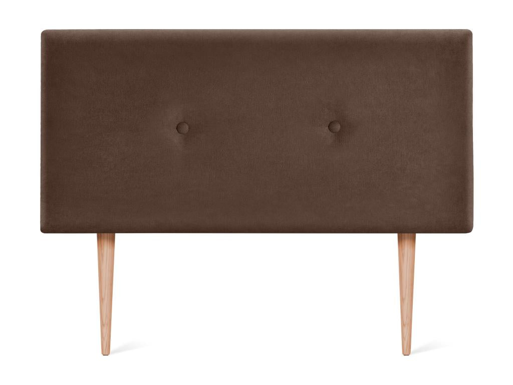 Dormeva Smooth Fabric Headboard with Buttons 95x105cm with Legs for 90cm Beds - Brown XTBS64662
