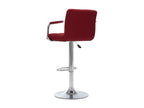Dormeva GSOZ65978 Burgundy fabric bar stool with chrome metal base