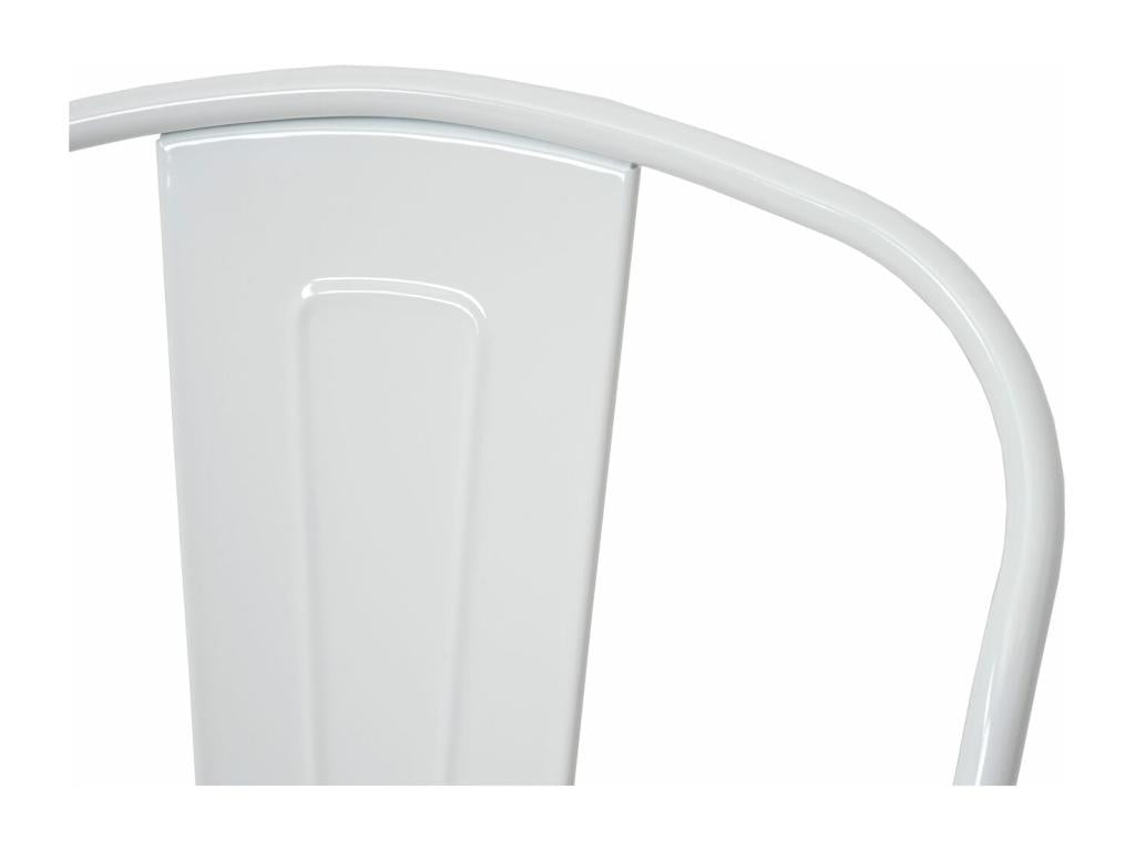 2x tabouret de bar Dormeva-A73 chaise bar avec dosssier métal style industriel - blanc NIHZ66526