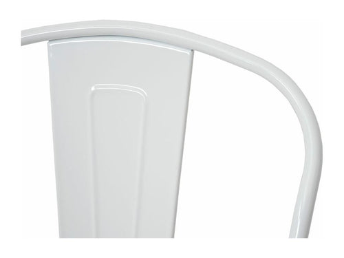 2x tabouret de bar Dormeva-A73 chaise bar avec dosssier métal style industriel - blanc NIHZ66526