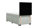 Dormeva bed base and mattress, light grey, 100x200cm, velvet, IKWL69359