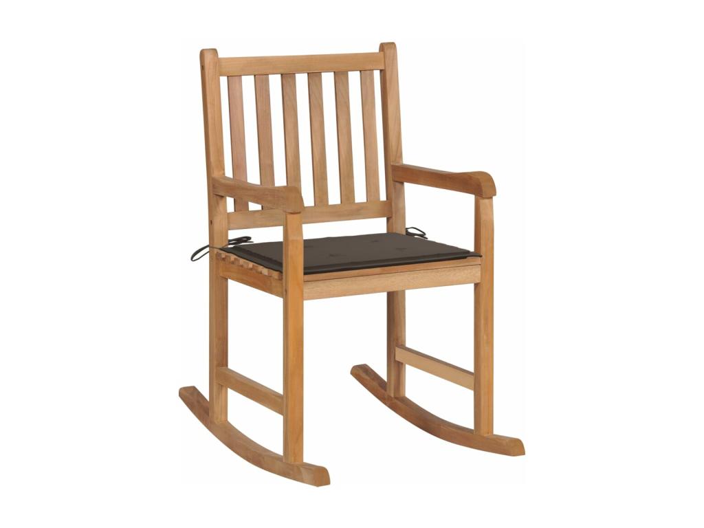 Dormeva Rocking Chair with Cushion, Solid Teak Wood, 2 PLIP71608