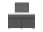 Dormeva bed base with dark grey mattress 120x190cm fabric MLEA55677