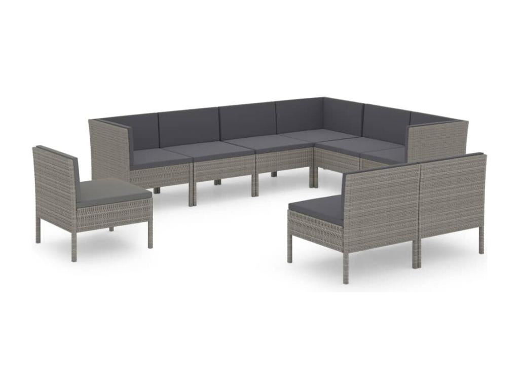 Grey resin garden furniture set 57x69x69 cm 02 0018085 ZATQ78067