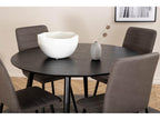 Dormeva 115BLBL black table and 4 Dormeva Lyx grey chairs. CSNV66285