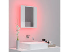 LED Bathroom Mirror Cabinet, Glossy White Acrylic ZHYR98659