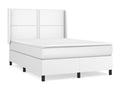 Dormeva bed base with mattress, white, 140x190 cm, faux leather, COTV68271