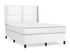 Dormeva bed base with mattress, white, 140x190 cm, faux leather, COTV68271