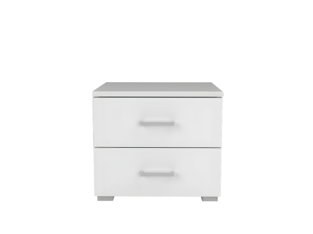 Dormeva 160x200 bed with 2 bedside tables, slatted base, and headboard / White JEXP76623