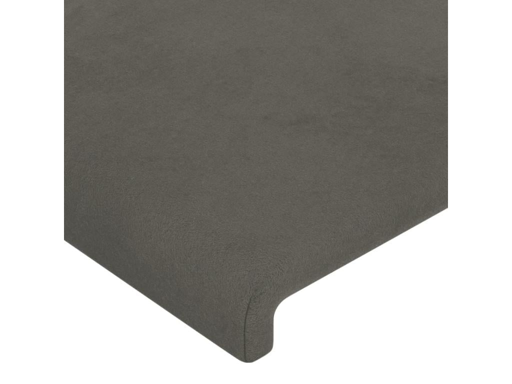 LED Headboard Dark Grey 200x5x78-88 Velvet CVOT21907