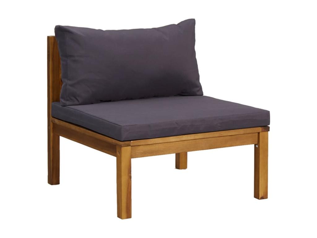 6-piece garden furniture set with cushions, solid Dormeva wood DQXR82625