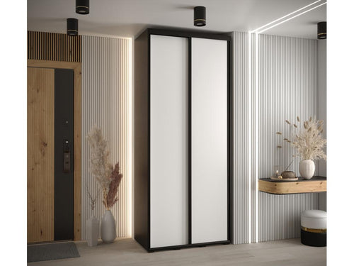 Dormeva 1 Sliding Door Wardrobe 235.2/120/45 2 Doors Black/White/Black KUSG27806
