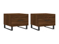 Coffee tables, 2 pcs, brown oak, 50x50x40, engineered wood, TQSI85007