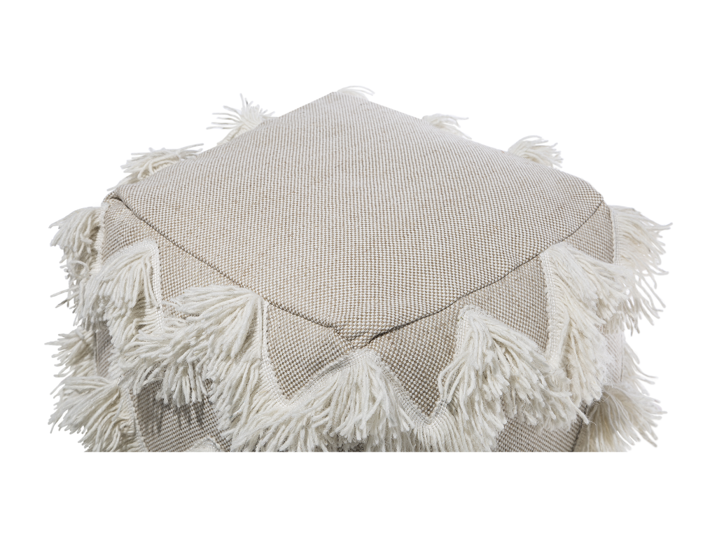 NASHIK Pouf 45 cm 44 cm Beige KTLQ99403
