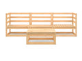 4-piece garden furniture set, solid pine wood RHDY38916
