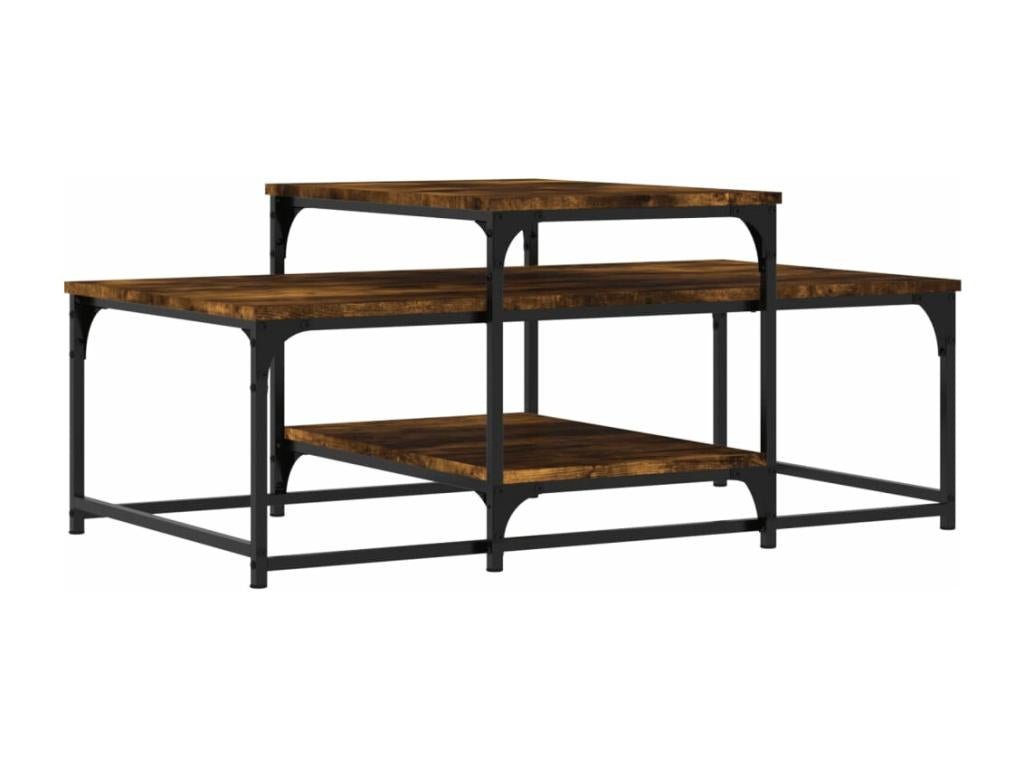 Smoked oak coffee table 102x60x45 cm Zensovaingénierie ARYU22291