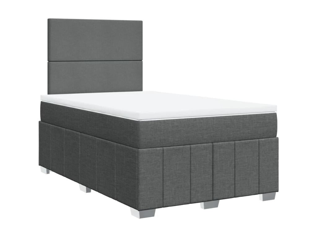 Dormeva bed base with dark grey mattress 120x190cm fabric MLEA55677