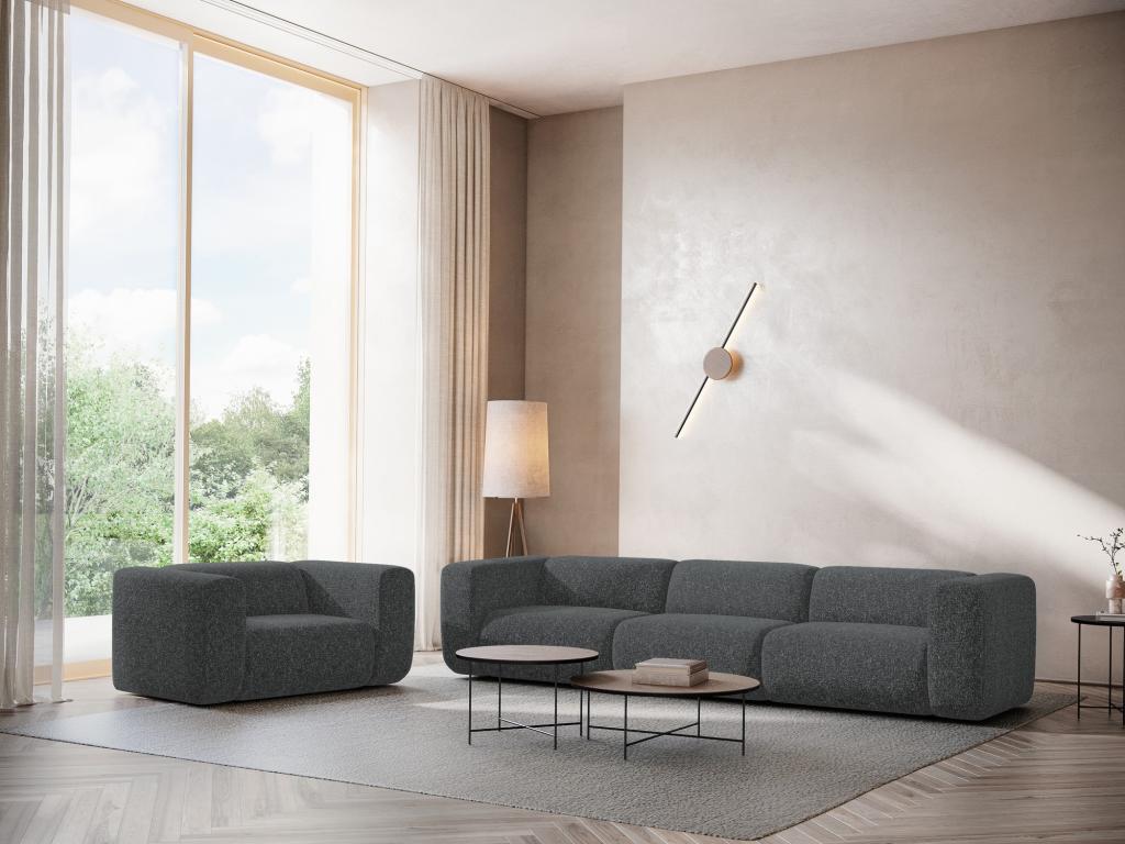 Modular sofa chair in textured fabric - graphite - Dormeva UUEJ17517