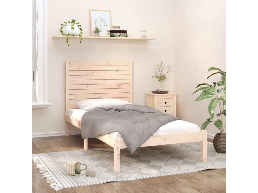 Solid wood bed frame 90x200 cm CXYG87784