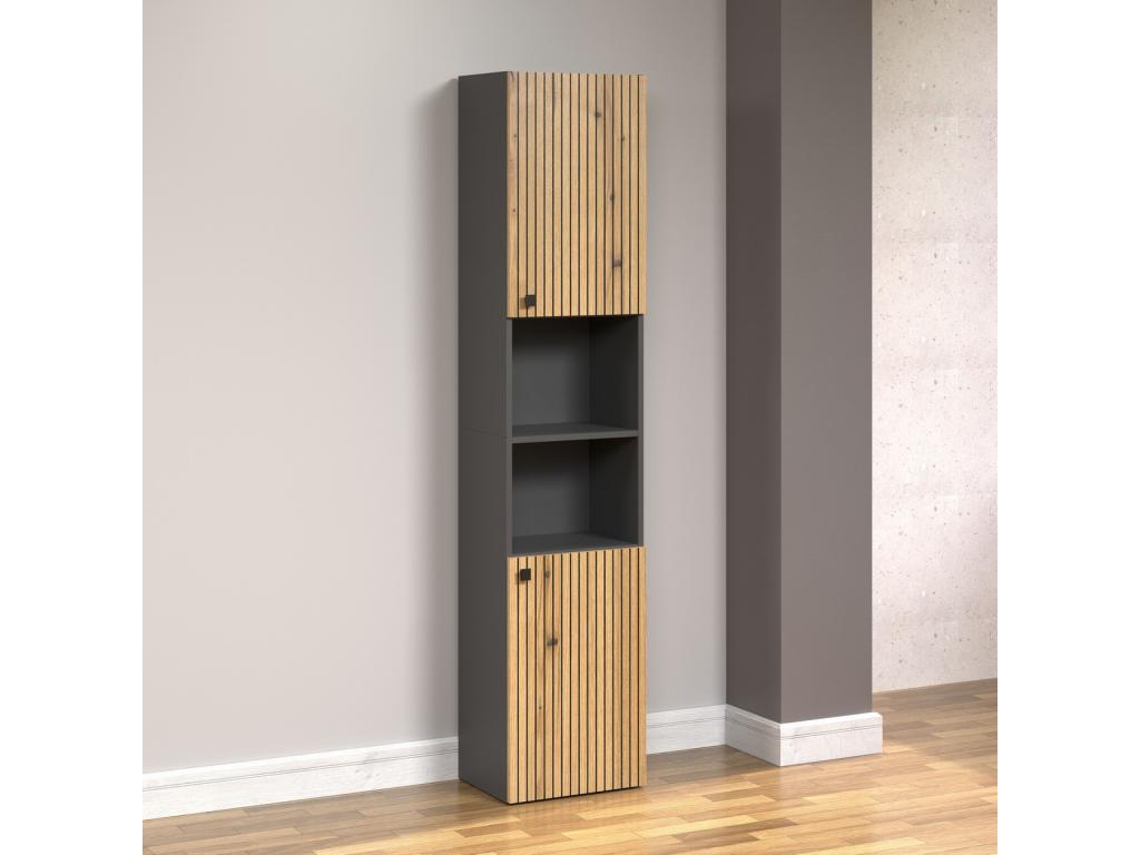 Dormeva RPQS78727 Pure Anthracite Freestanding Bathroom Vanity Unit 40x186x31 cm