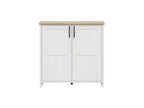 Dormeva White and Wood 2-Door Buffet DWRY57387