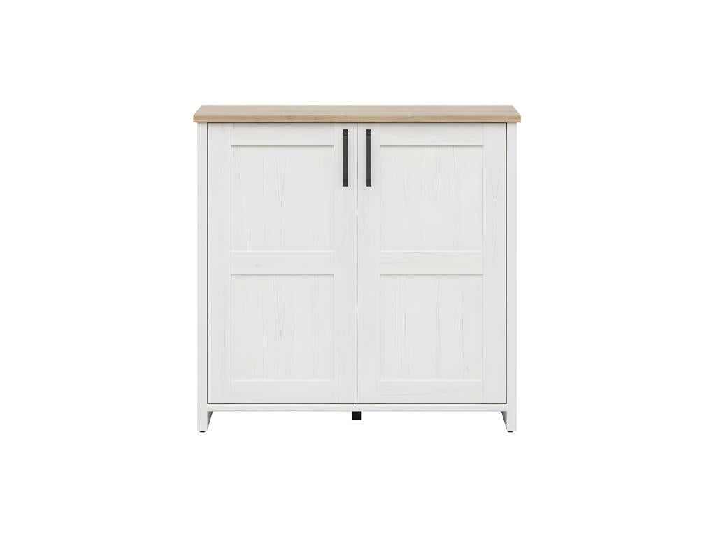 Dormeva White and Wood 2-Door Buffet DWRY57387