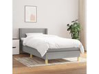 Zensova upholstered bed with light grey mattress 90x200 cm Zensova QPQE40885