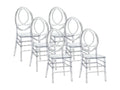 Set of 6 full polycarbonate chairs - Crystal - Lysvia DSEX73405