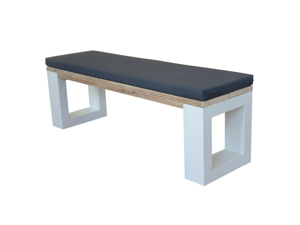 Zensova - New Orleans Garden Bench - 200Lx40Hx38D cm White - Cushion Included - Sofa AWSV63258