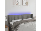 Dark Grey LED Headboard 147x16x78/88 cm Fabric INOA61903
