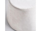 Velvet-covered pouf, Chalk, 31.5x34x46.5 cm, FSYF48344