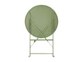 Round folding patio table and 2 folding chairs, lime green FPPY30618