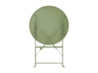 Round folding patio table and 2 folding chairs, lime green FPPY30618