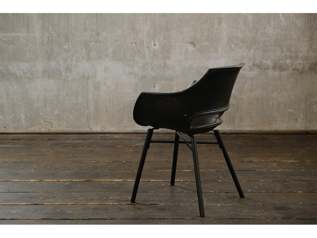 Chair - Black faux leather - Lysvia NMFP43919