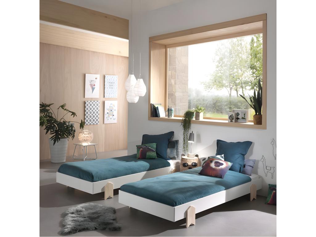 Dormeva - Set of 4 Stackable Beds 90x200cm White Arrow JODX07242