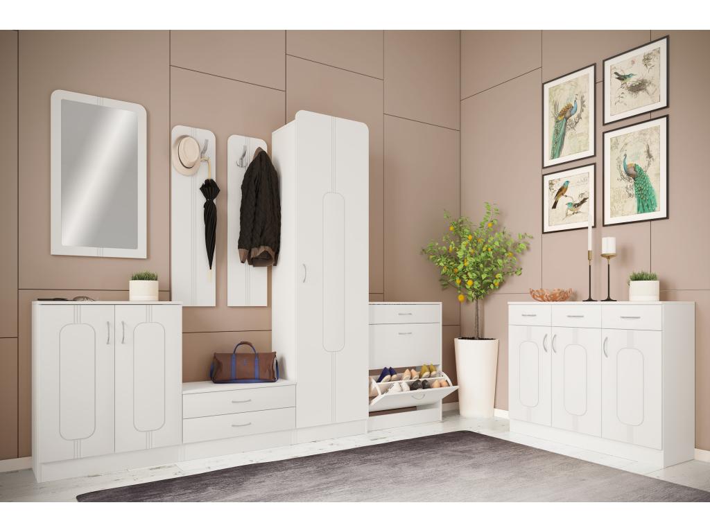 Dormeva Entryway Furniture Set Dormevaères Wardrobe Dormeva Locker Panel White WISV10884