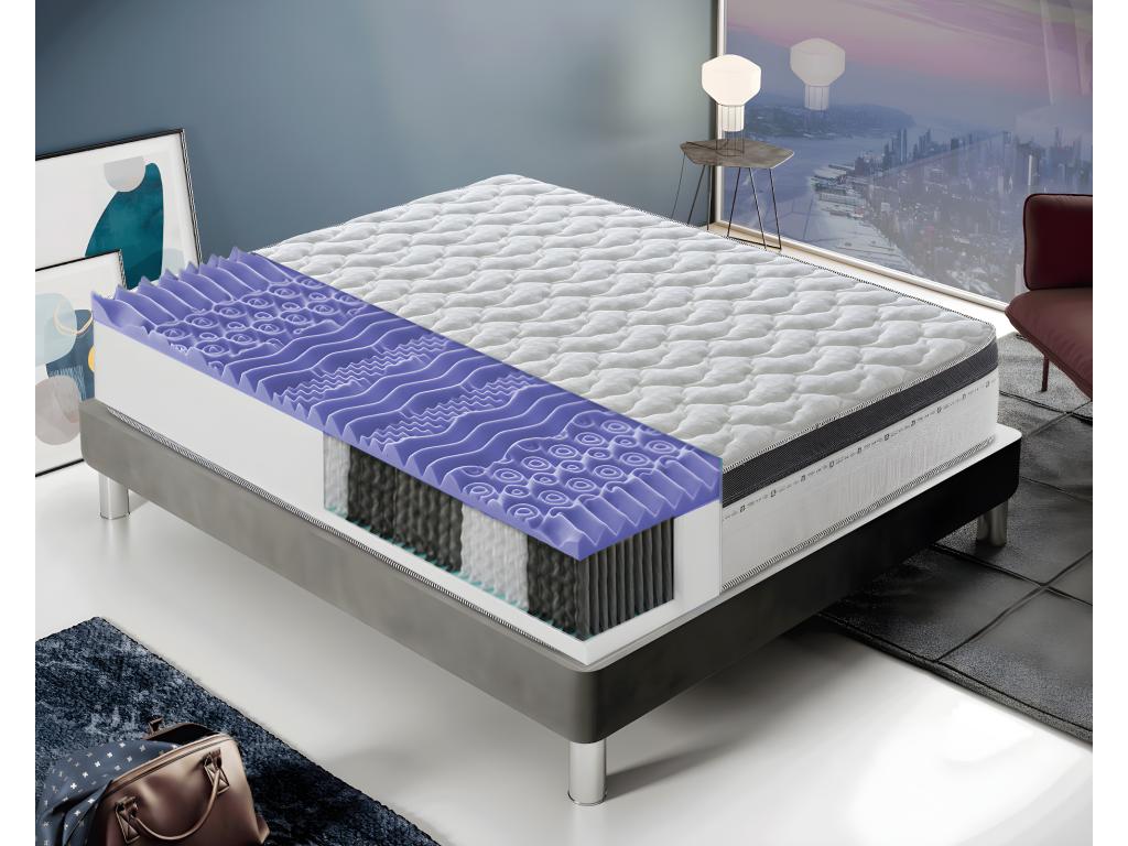 Pocket Spring Mattress - 800 Pocket Springs - Height 27 cm - 13 Comfort Zones 140x200 cm OGMX59844