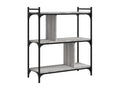 Dormeva 3-tier bookcase, grey, 76x32x88cm, engineered wood, DPFY12954