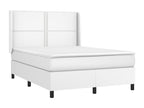 Dormeva bed base with mattress, white, 140x190 cm, faux leather, COTV68271