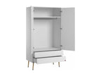 Dormeva KQID73775 Wardrobe with 2 Doors and 2 Drawers, W100 x H191 cm
