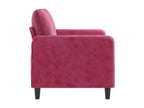 2-seater sofa, burgundy red, 120 cm, velvet, KQNQ30757