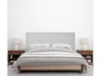 Dormeva Aqualine Fabric Headboard with Buttons 150x105cm with Legs for 150cm Beds - Grey Dormeva MZQZ92844