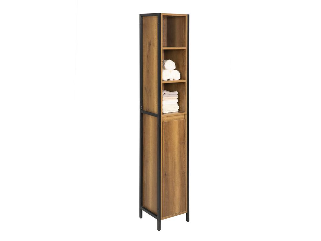 Bathroom Column Cabinet with 3 Niches, 1 Door and 3 Interior Shelves BZr62-pf WCCX00123