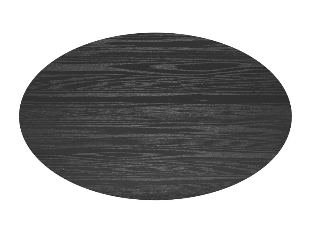 Oval table for 6 people in black wood, 150 cm - Dormeva ESQY77349